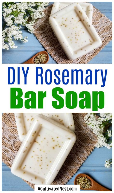 Diy Bar Soap, Diy Soap Easy, Melt And Pour Soap Recipes, Rosemary Soap, How To Make Soap, Soap Melt And Pour, Make Soap, Melt And Pour Soap, Melt And Pour