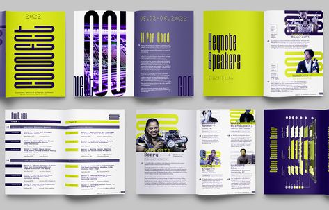 Conference Program Design, Conference Design Branding, Conference Brochure, Design Folder, Tech Event, Conference Branding, Conference Program, Tech Branding, Conference Design