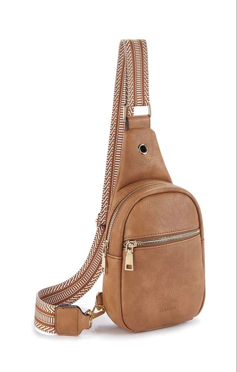 High-Quality Material - Sling bag for women made with premium faux leather and odorless, both functional and stylish. This leather sling bag allow you to carry around all your essentials hands-free while keeping your outfit look chic and well-matched. Multi-functional - Comes with 1 main zip pocket including 5 card slots and 1 inner zipper pocket. #ad #affiliatelink Small Sling Bags, Backpack Pattern Sewing, Small Sling Bag, Backpack Pattern, Leather Sling Bag, Travel Purse, Embroidered Leather, Mocha Brown, Leather Bags Handmade