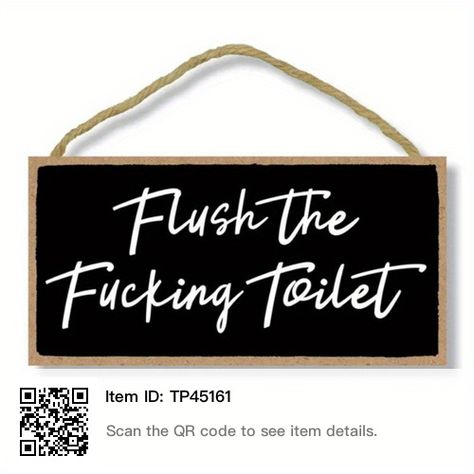 Primitive Farmhouse Bathroom, Flush The Toilet Sign, Farmhouse Bathroom Wall Decor, Outhouse Decor, Wall Decor Bathroom, Funny Bathroom Art, Funny Wall Decor, Funny Decor, Honey Dew