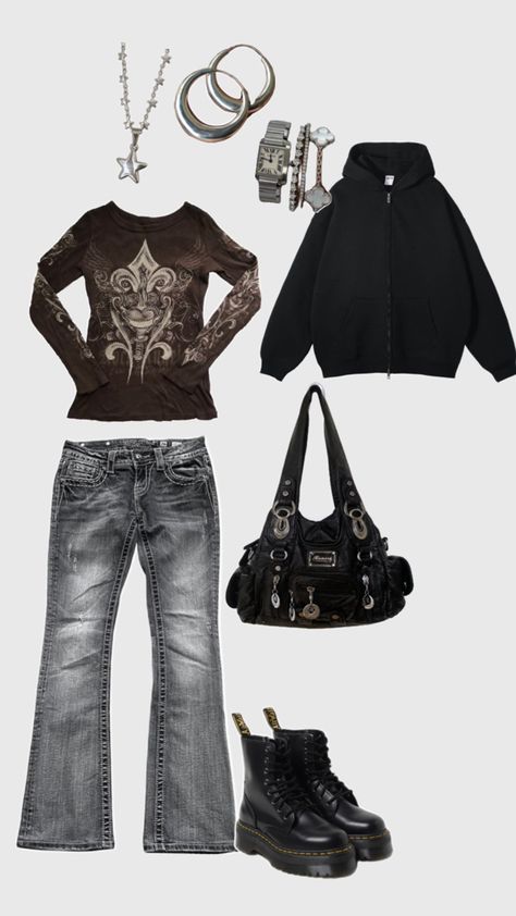 #outfitinspo #trend #fashion #alt #alternative #y2k #grunge #vintage #outfitidea #inspo #dailyoutfit #streetstyle Outfit Inspo Grunge Y2k, Grunge Chic Outfits, Y2k Alternative Fashion, Grunge Alternative Fashion, Y2k Outfits Winter, Alternative Y2k, Alt Y2k, Grunge Chic, 2000s Grunge