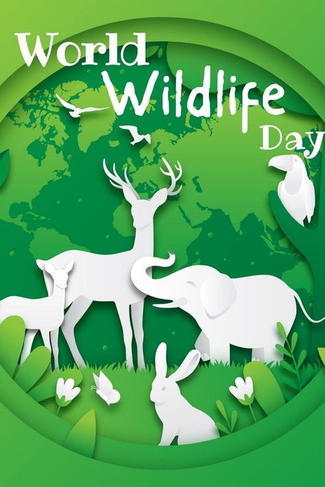 World Wildlife Day! Save Wild Life Poster, Wild Life Conservation Poster, Save Wild Life Poster Drawing, Biodiversity Poster Ideas, Wildlife Conservation Poster, Endangered Animals Poster, Save Animals Poster, World Environment Day Posters, Wildlife Week