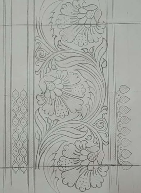 Hand Embroidery Designs added a... - Hand Embroidery Designs Kerala Mural Painting, Flower Drawing Design, Textile Prints Design, Tanjore Painting, Border Embroidery Designs, Border Embroidery, Pola Sulam, Embroidery Flowers Pattern, Print 3d