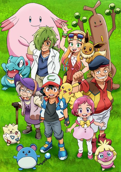 Pokemon Group Picture, Space Pokemon, Pokemon Calendar, Ash And Legendary Pokemon, Pokemon Ash All Friends, All Of Ash's Pokemon, Pokemon Ash Kalos Team, Digimon Cosplay, Pokemon Show