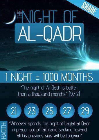 Night of AL-QADR - Laylat al-Qadr (Arabic: لیلة القدر‎) (also known as Shab-e-Qadr , loaned from Persian), variously rendered in English as the Night of Destiny, Night of Power, Night of Value, the Night of Decree or Night of Measures. Shab E Qadar, Shab E Qadr, Laylat Al-qadr, Ramadan Tips, Ramadhan Mubarak, Ramadan Activities, Mubarak Ramadan, Ramadan Day, Coran Islam