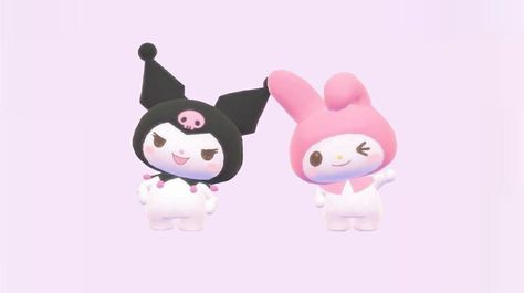 Kuromi Banner, Melody And Kuromi, Ipad Wallpaper, Cute Wallpapers, Minnie Mouse, Hello Kitty, Ipad, Kitty, Disney Characters