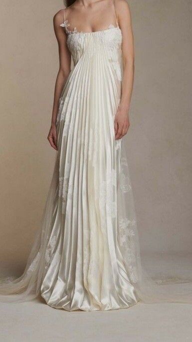 Greek Goddess Evening Gowns, Ancient Greece Wedding Dress, Greek Aesthetic Wedding, Aphrodite Wedding Dress, White Flowy Dress Goddesses, Roman Wedding Dress, Greek Wedding Dress Goddesses, White Greek Goddess Dress, Aphrodite Fashion