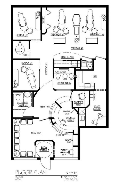 Hospital Floor Plan, Dental Design Interior, Medical Clinic Design, Dentistry Office, Hospital Plans, Dentist Office Design, Studio Medico, Dental Insurance Plans, Office Floor Plan