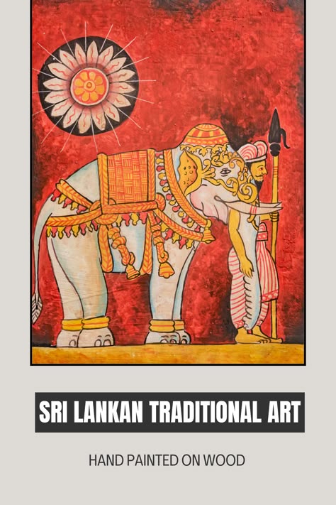 Sri Lanka Traditional Art, India Collage, Folk Art Elephant, Asia Illustration, Sri Lanka Art, Variety Art, Decatur Georgia, Fashion Paintings, Postcard Ideas