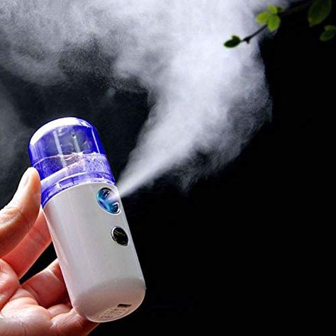 Nano Mist Spray bottle Car NEW HAND SPRAY Mobile Pocket Currency Sized Mini spray bottle for Skin Care 30 ML (Electri... Smudged Makeup, Mini Humidifier, Face Steamer, Air Diffuser, Natural Mineral Water, Mini Facial, Disinfectant Spray, Fine Wrinkles, Facial Steamer