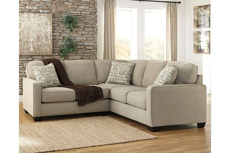 Alenya 2-Piece Sectional Ashley Furniture Sectional, White Sectional Sofa, Relaxing Decor, Beige Sectional, 2 Piece Sectional Sofa, White Sectional, Contemporary Sectional, Sofa And Loveseat Set, Fabric Sectional