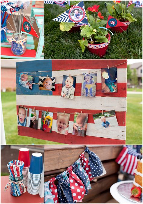 Patriotic First Birthday Party in Red, White, and Blue Firework First Birthday Party, All American One Birthday, Patriotic Graduation Party, All American Birthday Party, Firework Birthday Party, Memorial Day First Birthday Party Ideas, Firecracker First Birthday Party, All American Boy Birthday Party, Little Firecracker First Birthday