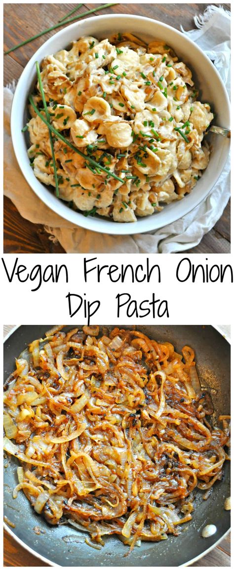 Vegan French Onion Dip Pasta - Rabbit and Wolves Vegan French Onion Pasta, French Onion Pasta, Rabbit And Wolves, Onion Pasta, Creamy Pasta Sauce, Vegan French, French Onion Dip, Cold Weather Food, Vegan Pasta Recipes