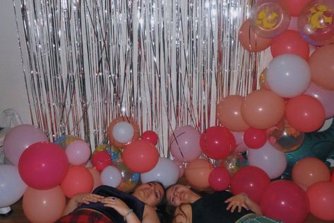 #vsco #party #teenagers #teen #birthdayparty #balloons #euphoria #streamers #decorationinspo #nightclub #euphoria #tinsel #decorations #birthday #aesthetic #vibes #highschool #picsart #90s #butterfly #pinktint #princesscrowns #heartglasses #lilyrosedepp #pink #tinsel #minidress #euphoriahbo #glitter #vibes #afterparty #15thbirthday #sweet16 #exhausted #2amvibes Party Streamers Aesthetic, Y2k Party Aesthetic, Tinsel Decorations, House Party Aesthetic, 22nd Bday, Birthday Streamers, 90s House, Street Racer, Birthday Plans