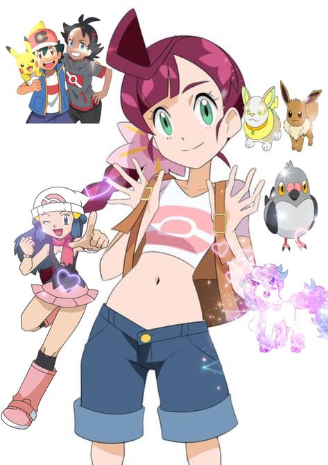 Pokemon Chloe, Otaku Clothes, Pokemon Waifu, Pokemon Pokedex, Pokemon Drawings, Miraculous Ladybug Anime, Pokemon Characters, Cartoon Pics, Pokemon Go