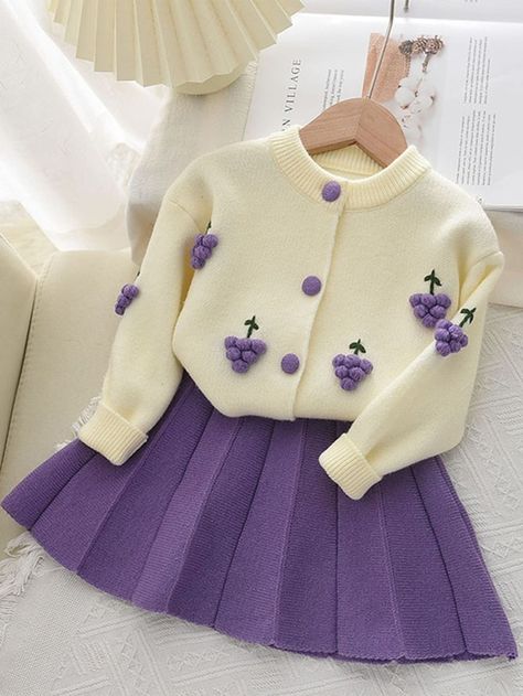 Outfits With Shorts, Cute Outfits With Shorts, Girls Sweater, Long Sleeve Outerwear, Outfits For Girls, Future Children, Girls Clothing Sets, Winter Kids