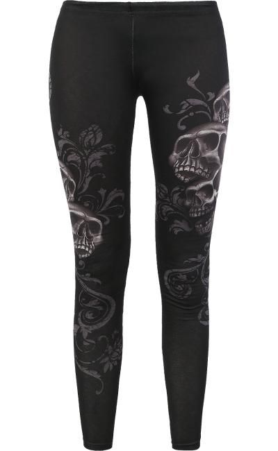 . Gym Items, Skull Leggings, Skull Clothing, Gothic Clothes, Fitness Leggings, Skull Fashion, Womens Clothes, Hot Outfits, Dark Fashion