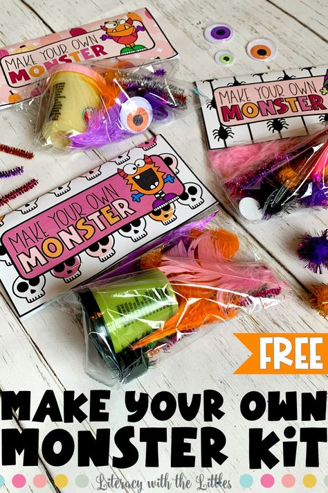 Make Your Own Monster Playdough, Playdoh Monster Craft, Build A Monster Playdough, Make A Monster Kit, Build Your Own Monster Kit, Make A Monster Play Doh, Build Your Own Monster Free Printable, Make A Monster Printable, Make Your Own Monster Kit