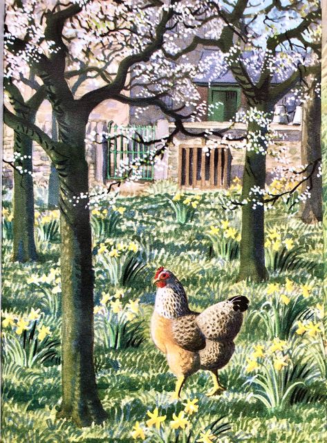 Charles Tunnicliffe, John Minton, Mark Hearld, Edward Bawden, Illustrative Art, Storybook Art, Spring Chicken, British Birds, Nature Artists