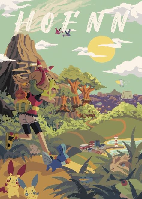 Pokemon Nostalgia, Sapphire Pokemon, Pokémon Oras, Hoenn Region, Pokémon Games, Pokemon Game Characters, Pokemon Poster, Pokemon Regions, Pokemon Backgrounds