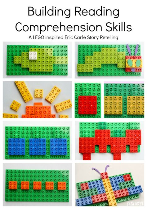 Read and Build a LEGO and The Very Hungry Caterpillar inspired story retelling activity Duplo Ideas, Eric Carle Activities, Retelling Activities, Caterpillar Activities, The Very Hungry Caterpillar Activities, Lego Learning, Story Retelling, Hungry Caterpillar Activities, The Hungry Caterpillar