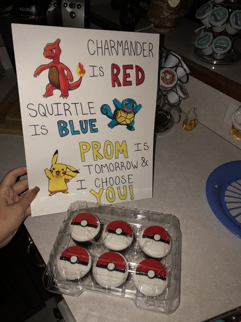 Mario Promposal, Goku Promposal, Anime Promposal Ideas, Pokemon Hoco Proposal, Nerdy Promposal, 2023 Promposal, Video Game Promposal, Hoco Poster Ideas For Guys, Anime Promposal