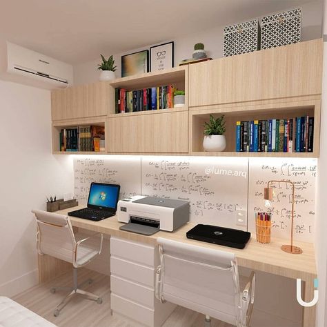 Home Office Furniture Design, Home Study Rooms, Small Office Design Interior, Contemporary Office Design, Pins Ideas, Modern Home Offices, Home Workspace, Woodwork Diy, Large Workshop