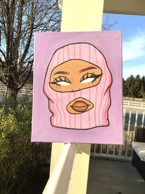 16x20 painting Lash Painting Canvas, Bratz Doll Painting Canvas Easy, Barbie Canvas Painting Ideas, Canvas Drawings Aesthetic Easy, Baddie Paintings Canvas Ideas, Bratz Paintings Canvas Easy, Crtezi Drawings, Painting Ideas Baddie, Cute Cartoon Paintings Easy