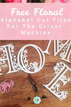 Vinyle Cricut, Cricut Explore Air Projects, Cricut Stencils, Alphabet Templates, Idee Cricut, Cricut Explore Projects, Free Cricut, Projets Cricut, Floral Alphabet