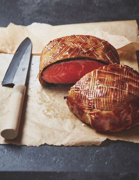 Josh Niland's Fish Wellington | Food and Travel Magazine Josh Niland Recipes, Fish Wellington, Josh Niland, Salmon Wellington Recipe, Wellington Food, Recipe For Fish, Gastronomic Food, Salmon Wellington, Wellington Recipe