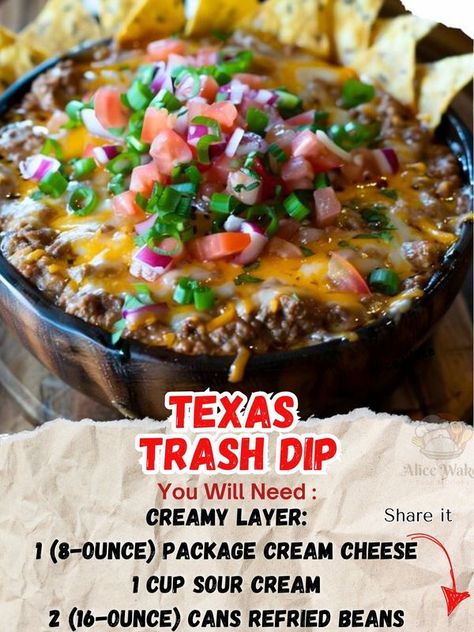 Marion's Kitchen 👩‍🍳 | Texas Trash Dip | Facebook Meaty Texas Trash Dip, Texas Trash Dip Recipe, Trash Dip Recipe, Texas Trash Dip, Texas Trash, Marion's Kitchen, Family Eating, Cook At Home, Camping Food