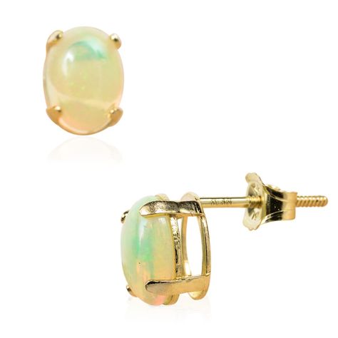 Elevate your look with these stunning 14K yellow gold Ethiopian Welo opal solitaire stud earrings. The elongated prongs showcase the mesmerizing kaleidoscopic effect of the oval-shaped gemstone, adding to their undeniable appeal. Discover the unique beauty of Ethiopian Welo opals, prized for their exceptional clarity and vibrant colors.

 



Highlights

 



DESIGN INSPIRATION: The opal earrings for women feature a classic and timeless solitaire design with a single gemstone at the center. The simple yet elegant design allows the beauty of the gemstone to take center stage
SYMBOLISM: Solitaire earrings symbolize individuality, independence, and simplicity. They are a perfect choice for those who appreciate classic and timeless designs that are both elegant and understated
GEMSTONE DETAIL Tanzanite Diamond, Solitaire Earrings, Solitaire Studs, Gemstone Stud Earrings, Gold Chain Jewelry, Signature Jewelry, Gemstone Studs, Blue Zircon, Opal Earrings