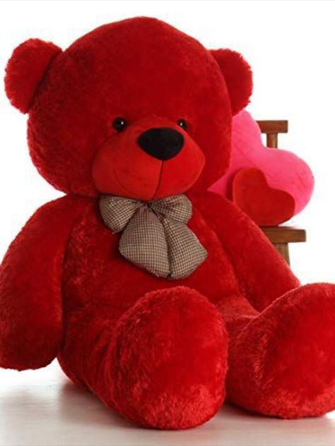 A red teddy bear is a stuffed toy or plush bear that is typically made of soft, red-colored fabric and designed to resemble a cute and cuddly bear. Teddy bears are a popular and classic toy, often given as gifts for various occasions, such as birthdays, and Valentine's Day, or as a comforting item for children. They come in various sizes, from small ones that can fit in the palm of your hand to larger ones that you can hug. टेडी बियर, Panda Teddy Bear, Teddy Boy Style, Red Teddy Bear, Big Teddy Bear, Teddy Bear Images, Giant Teddy Bear, Giant Teddy, Bear Images