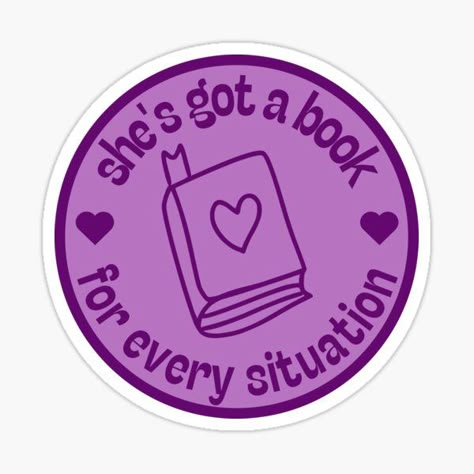 Stickers Books Printable, Books Stickers Aesthetic, Booklover Stickers, Purple Stickers, Funny Laptop Stickers, Book Nerd Shirts, Purple Books, Bookish Stickers, Retro Phone Case