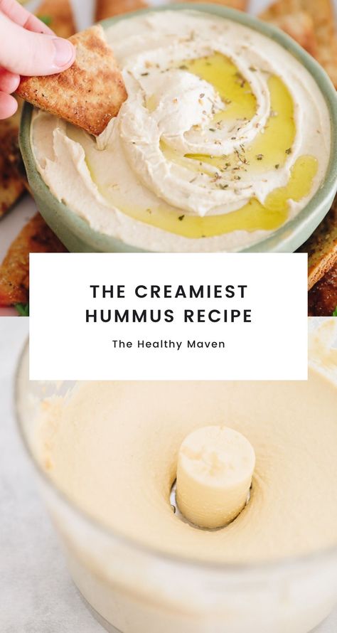 Inspired Taste Hummus, No Garlic Hummus Recipe, Beat Hummus Recipe, Homemade Hummus With Tahini, Copycat Sabra Hummus Recipe, Cava Hummus Recipe, Whipped Hummus Recipe, Hummus With Greek Yogurt, Easy Hummus Recipe With Tahini