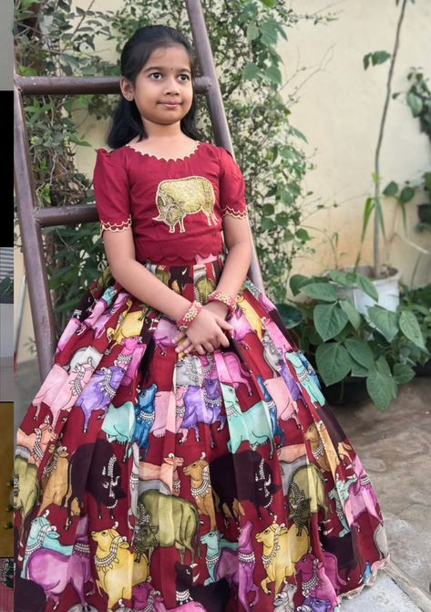 Kids Lehangas Designs Latest, Kids Long Frocks Design Latest, Long Frocks For Kids, Dress Designs For Stitching, Blue Blouse Designs, Frocks For Kids, Kids Dress Collection, Kids Blouse Designs, Traditional Blouse Designs