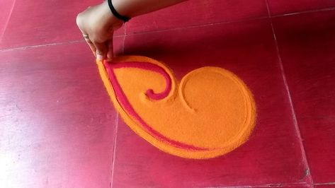 Visit our YouTube channel for more Ganapati Rangoli, Religious Ceremony, Rangoli Design, Rangoli Designs, Youtube Channel, Small Spaces, To Draw, India, Design