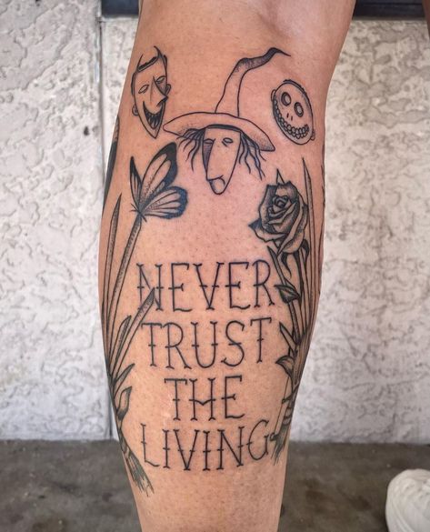 Trust No One Tattoo For Women, Never Trust The Living Tattoo, Trust Issues Tattoo, Living Tattoo, Trust No One Tattoo, One Tattoo, Never Trust The Living, Discreet Tattoos, Trust No One