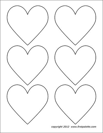 Valentine's Day Printables | Free Printable Templates & Coloring Pages | FirstPalette.com Heart Templates Free Printables, Heart Patterns Printable, Printable Hearts, Printable Valentines Coloring Pages, Valentine Printables, Free Printable Templates, Valentine Coloring Pages, Valentine's Day Printables, Heart Printable