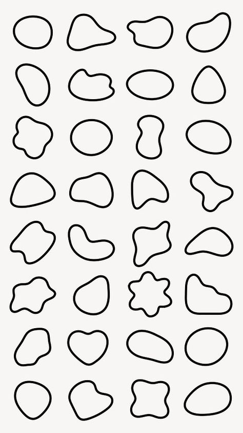 Shape Vector, Shapes Pattern, Element Design, Cool Shapes, Unique Shapes, Organic Forms, Stickers Set, Awesome Designs, Good Art