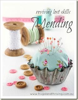 Reviving Lost Skills - Why Mend Clothes | Frugal and Thriving Mending Clothes, Grandparents Day Gifts, Sewing Room Organization, Craft Room Office, Sewing Rooms, Craft Room Organization, Craft Studio, Pin Cushion, Space Crafts