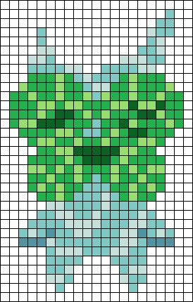 Alpha pattern #158729 | BraceletBook Korok Cross Stitch Pattern, Zelda Bracelet Pattern, Korok Cross Stitch, Legend Of Zelda Alpha Pattern, Korok Crochet Pattern Free, Zelda Alpha Pattern, Crochet Korok, Easy Alpha Patterns, Korok Botw