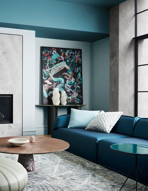 Dulux Reveals The 'It' Colours + Trends For 2023 Dulux Kimberley Sea, Jenny Jones, Island Water, 70s Interior, Trending Paint Colors, Color Forecasting, Striped Vase, Colour Trends, Trends 2023