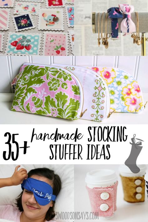 Skip the junky filler and sew your stocking stuffer gifts this year! Over 35 free sewing tutorials & patterns that are small enough to fit inside as a Christmas gift. #sewing #christmascrafts #stockingstuffer #diy #crafts Syprosjekter For Nybegynnere, Sewing Christmas Gifts, Christmas Sewing Projects, Handmade Stocking, Best Stocking Stuffers, Sewing Tutorials Free, Beginner Sewing Projects Easy, Leftover Fabric, Stocking Stuffer Gifts