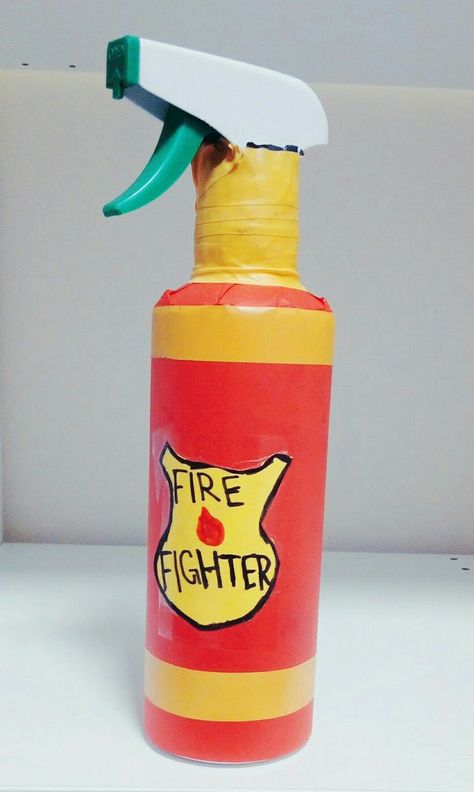 Diy Fire Extinguisher, Fire Extinguisher, Spray Bottle, Firefighter, Cleaning Supplies, Diy Projects