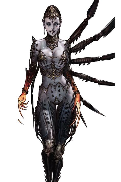 Adriana, Spider Queen Art from Darkness Rises #darknessrises #darkavenger3 #art #conceptart #characterdesign #characterart Female Monster, Spider Queen, Heroic Fantasy, Rise Art, Ange Demon, Queen Art, Fantasy Races, Female Character, Fantasy Rpg