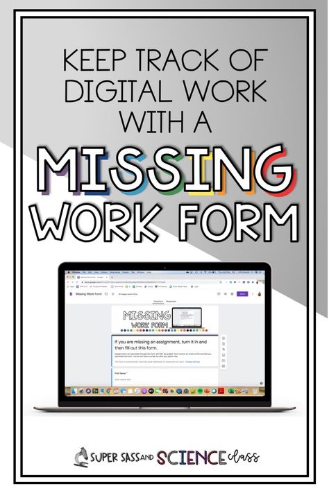 Keeping up with missing digital work in Google Classroom is so time consuming. Make grading easier by using a missing work form. You can grade late work on your time, and you don't have to rely on email notifications from students. Organize your missing work with this form! Missed Work Classroom, Classroom Policies, Middle School Organization, Absent Work, Late Work, Middle School Classroom Management, Absent Students, Organized Teacher, Missing Work