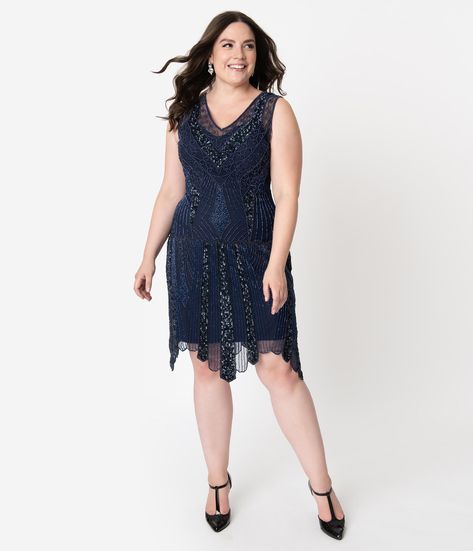 Plus Size 1920s, Plus Size Flapper Dress, Dresses 1920s Style, Vintage Flapper Dress, Beaded Flapper Dress, 1920s Dresses, 1920s Outfits, Outfits Unique, 1920s Style