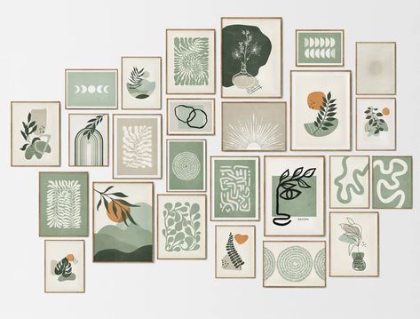 Sage Green Mega Bundle Set of 25 Print Sage Green Printable - Etsy Canada Green Gallery Wall, Bedroom 2025, Bus Build, Coastal Gallery Wall, Botanical Gallery Wall, Wall Decor Green, Woodland Home Decor, Sun Poster, Printable Wall Collage