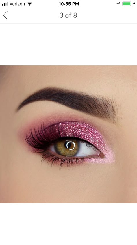 Light Eye Shadow, Machiaj Smokey Eyes, Rosa Make-up, Eye Makeup Glitter, Makeup Rose, Light Palette, Make Up Designs, Sparkly Eyeshadow, Drag Make-up